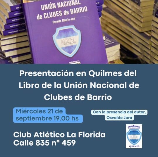 Libro Unión Nacional de Clubes de Barrio