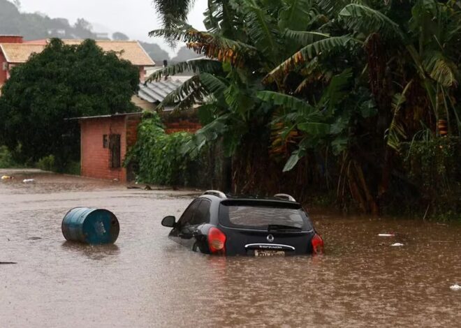 Intensas lluvias en el sur de Brasil