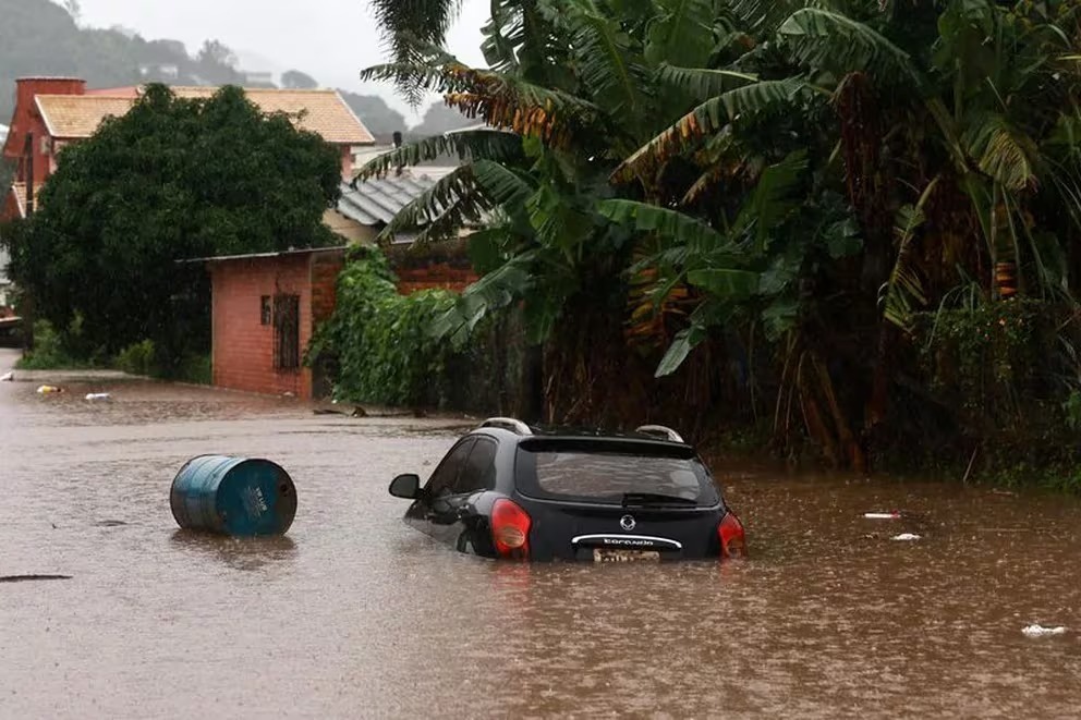 Intensas lluvias en el sur de Brasil